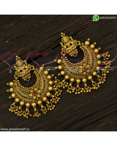 Grand Temple Jewellery Chandbali Earrings For Wedding Latest Imitation Designs