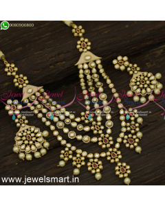 Grandiose Original Layered Kundan Set Bridal Wedding Jewellery Designs Online NL24573