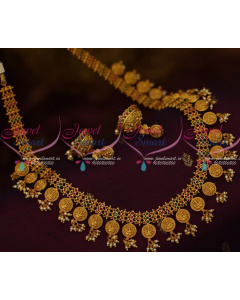 Guttapusalu Necklace Online Shopping Traditional Coin Kasulaperu Haram NL13514A