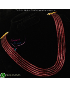 Elegant Coral-Like Beaded Layered Necklace – Traditional & Ethnic Jewelry NL27215