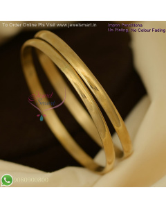 Smooth Impon Panchaloha Bangles – No Plating, Daily Wear, Long-Lasting Color B27125
