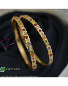 Impon Panchaloha Navratna Bangles Traditional Gold Replica Jewellery B27460