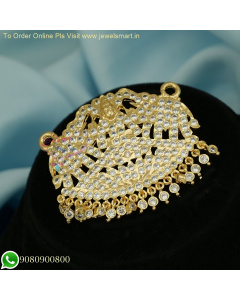 Gajalakshmi Design Impon Pendant Handmade Getti Metal Gold Plated P26459