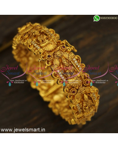 Incredible Antique Gold Bangles Design Nagas Temple Jewellery Kada Bracelets Online B24818