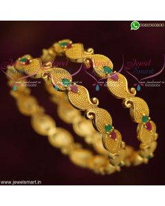 Indian Bangles Online Mango Design Gold Covering Daily Wear Collections B19110