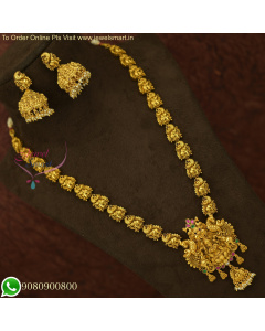 Exquisite Jadau Kundan Nagas Long Gold Necklace - Antique Jewelry Collection Online NL26107