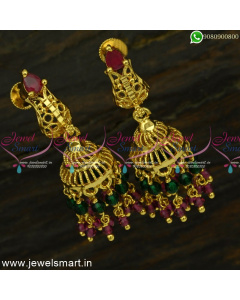 Jimikki Kammal New Gold Jhumka Designs Dancing Crystals J24970