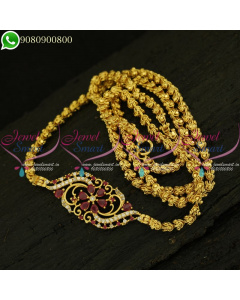Dasavatharam Mugappu Chain Gold Plated AD Stones Studded Jewellery Online C20931