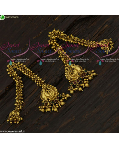 Kashmiri Jhumka Antique Earrings Golden and Pearl Bollywood Style Jewellery Online J21685