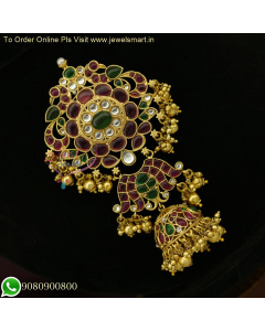 Premium Jadau kundan Style Kemp Jada Billa Bridal Hair Accessories For Women H26420