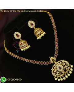 Exquisite Kemp Stone Round and Oval Necklace and Earrings Set - Traditional Jewelry NL26431