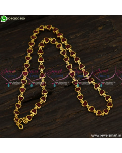 Latest Pearl Chain 18 Inches Gold Plated Imitation Jewellery For Daily Wear C23592