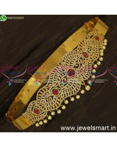 Light Weight Gold Plated Vaddnam Belt Designs CZ Bridal Jewellery Online H24584
