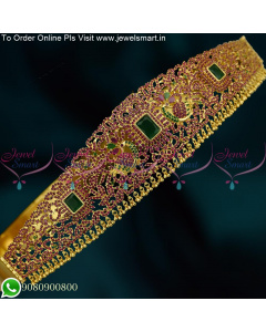 Light Weight Hip chain for Wedding Latest Gold Polished Vaddanam Designs H25409