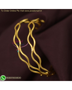 Lightweight Smooth Gold-Plated Bangles for Girls and Babies: Safe, Soft, and Rash-Free B26566