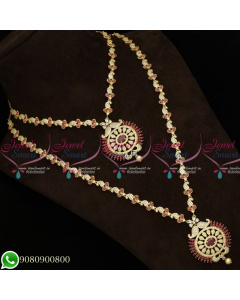 Fascinating Long Necklace For Wedding CZ Bridal Jewellery New Fashion Online NL19629A