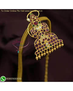 Stunning Lord Hanuman Necklace with Kemp Stones – Traditional Real Look Pendant Chain NL26679