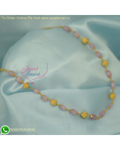 Monalisa Color and Golden Beads Beaded Jewellery Necklace | Handmade Elegant Design NL26689
