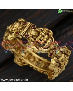 Monumental Nagas Antique Gold Bangles Design Fancied Temple Jewellery Online BJS6505