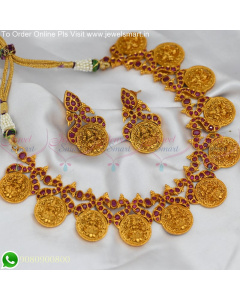 Nagas Coin Necklace Mesmerizing Temple Jewellery Collections Online NL25264