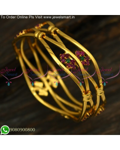 Neli Valayal Gold Plated Bangles for Babies and Girls Soft Touch B25207