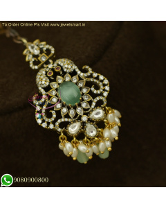 New Victorian Collection Oxidized Bridal Maang Tikka - Exquisite Bridal Jewelry T26037