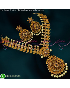 Familiar Bridal Gold Necklace Designs Manga Malai Matte Finish Jewellery Online NL12376A