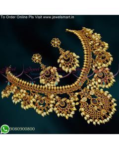 Guttapusalu Pearl Jewellery Fresh Water Quality Semi Precious AD Stones NL20305