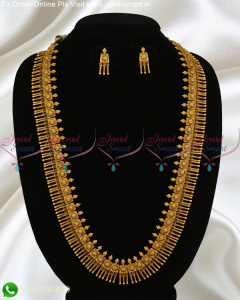Kerala Style Jewellery Antique Traditional Long Necklace Haram Collections NL21188