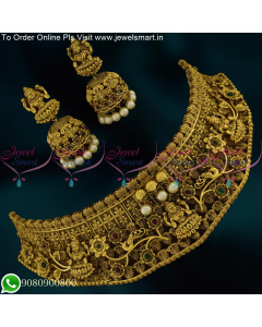 Temple Choker Necklace For Wedding Antique Gold Design Collections