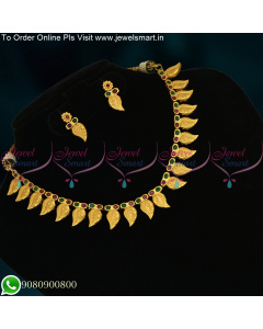 Stone Necklace Set Simple Sangu Model Fashion Jewellery Matte Look NL22240