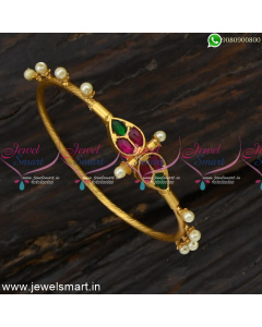 One Gram Gold Bracelet Designs Real Kemp South Indian Traditional Jewellery B24854