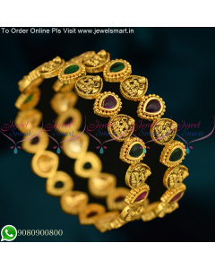 Popular Branded Jewellery Catalogue Inspired Antique Gold Bangles Design B25361
