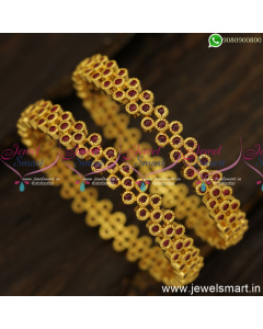 Round Flow Chart Kemp Fancy Gold Plated Bangles New Jewellery Online B24806
