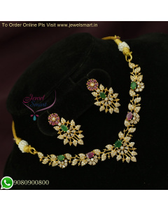Short and Chic Traditional Gold Necklace Design | Fashion Jewelry for Women NL26430