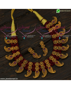 Silk Thread Embellished Designer Necklace Set Gorgeous Jewellery Bridal