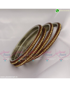 Beautiful Silk Thread Lac Bangles Matching Colour Jewellery Online Latest