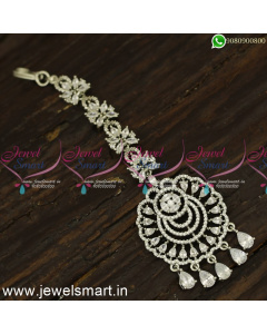 Silver Nethichutti Designs Shining Star Maang Tikka Collections Online T24155
