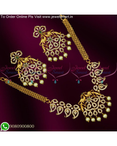 Simple Choker Necklace For Saree Big Earrings Latest Designs NL25418