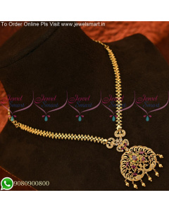 Simple Flat Model One Gram Gold Chain Designs Low Price Collections NL25436