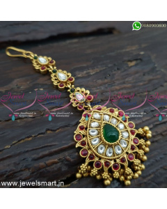Small Size Grandiose Floral Maang Tikka Glass Beads Work M25067