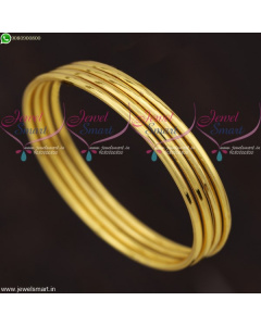 Smooth Bangles Baby Size Gold Plated 4 Pieces Set Online B21655