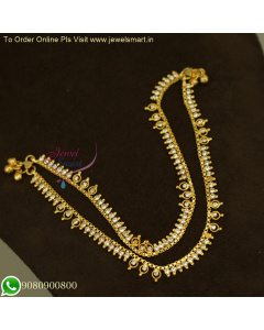 Exquisite Gold Plated Anklets - Delicate Kolusu Designs for Elegant Regular Wear A26323