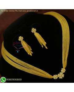 Elegant 92.5 Sterling Silver Mesh Chain Choker Necklace - Gold Plated | Silk-Like Smooth Jewelry NL25931