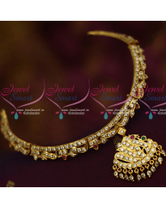 NL14143 Gold Plated Handmade Attigai South Traditional Jewellery Designs Shop Online