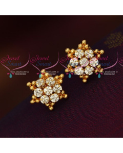 ER18305 American Diamond Stones Daily Wear Gold Covering Imitation Earrings Online