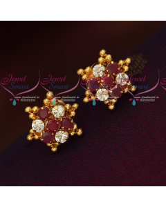 ER18307 American Diamond Stones Daily Wear Gold Covering Imitation Earrings Online