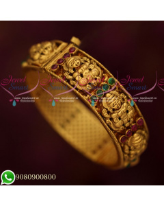 B19312 Handmade Nagas Premium Gold FInish Screw Open Kada Bangle Single Piece