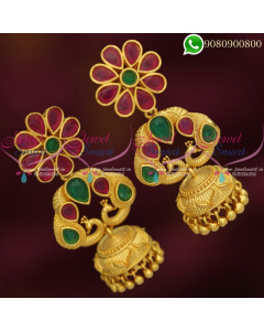Jhumkas Online Latest Peacock Design Jewellery Online J19957