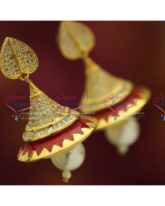 cz-ruby-beads-drops-enamel-colour-jhumka-earrings-indian-traditional-fashion-jewelry-online